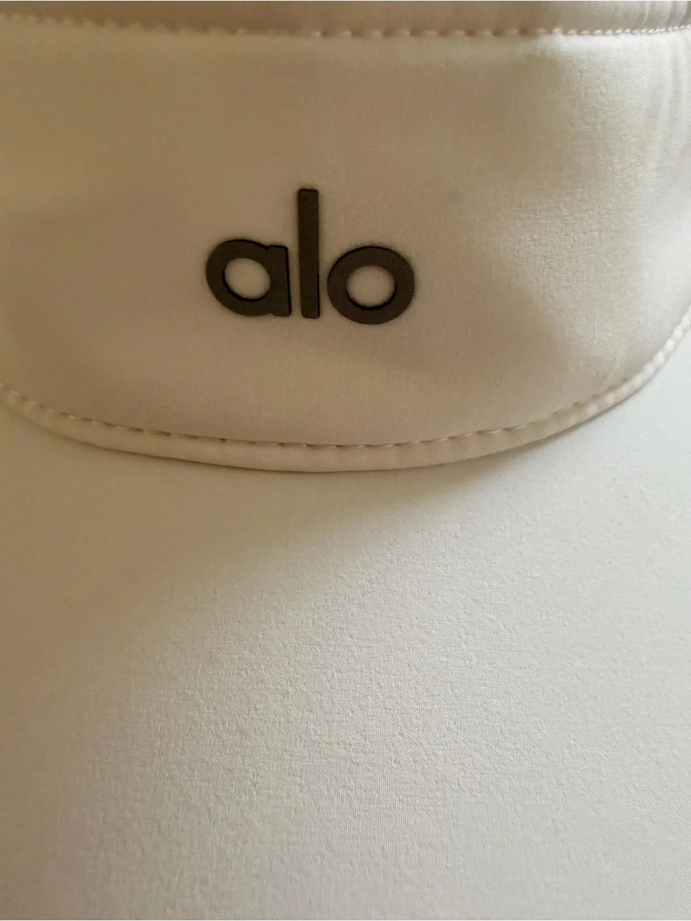 ALO Yoga White Kids Visor with Logo